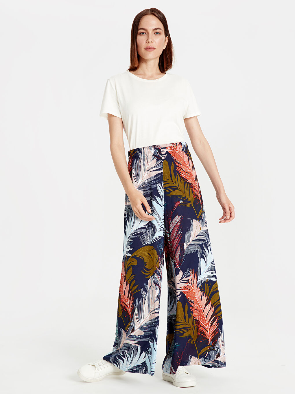 Yeşil Baskılı Pantolon-1