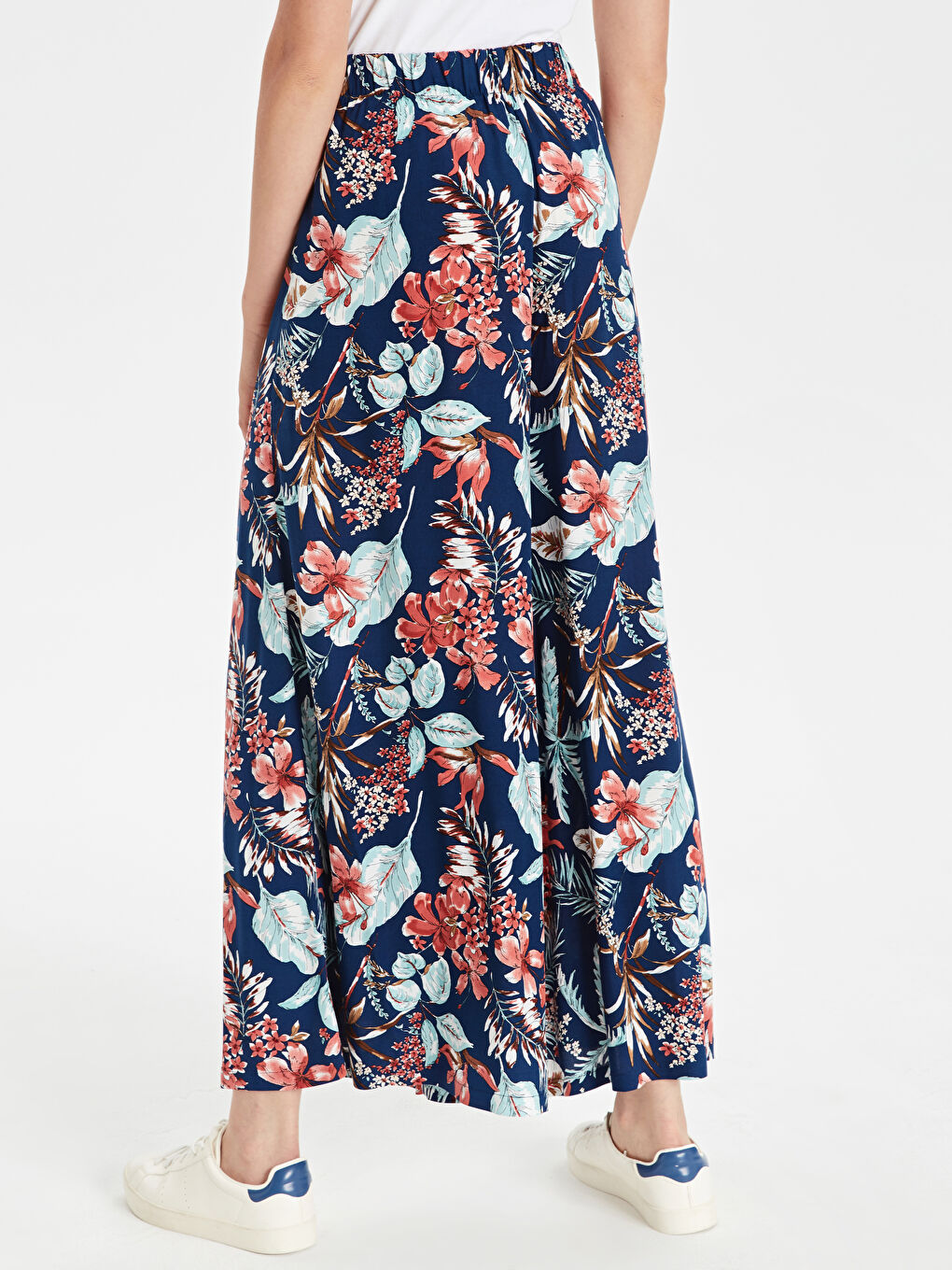 Lacivert Rahat Kalıp Kadın Pantolon Etek-2