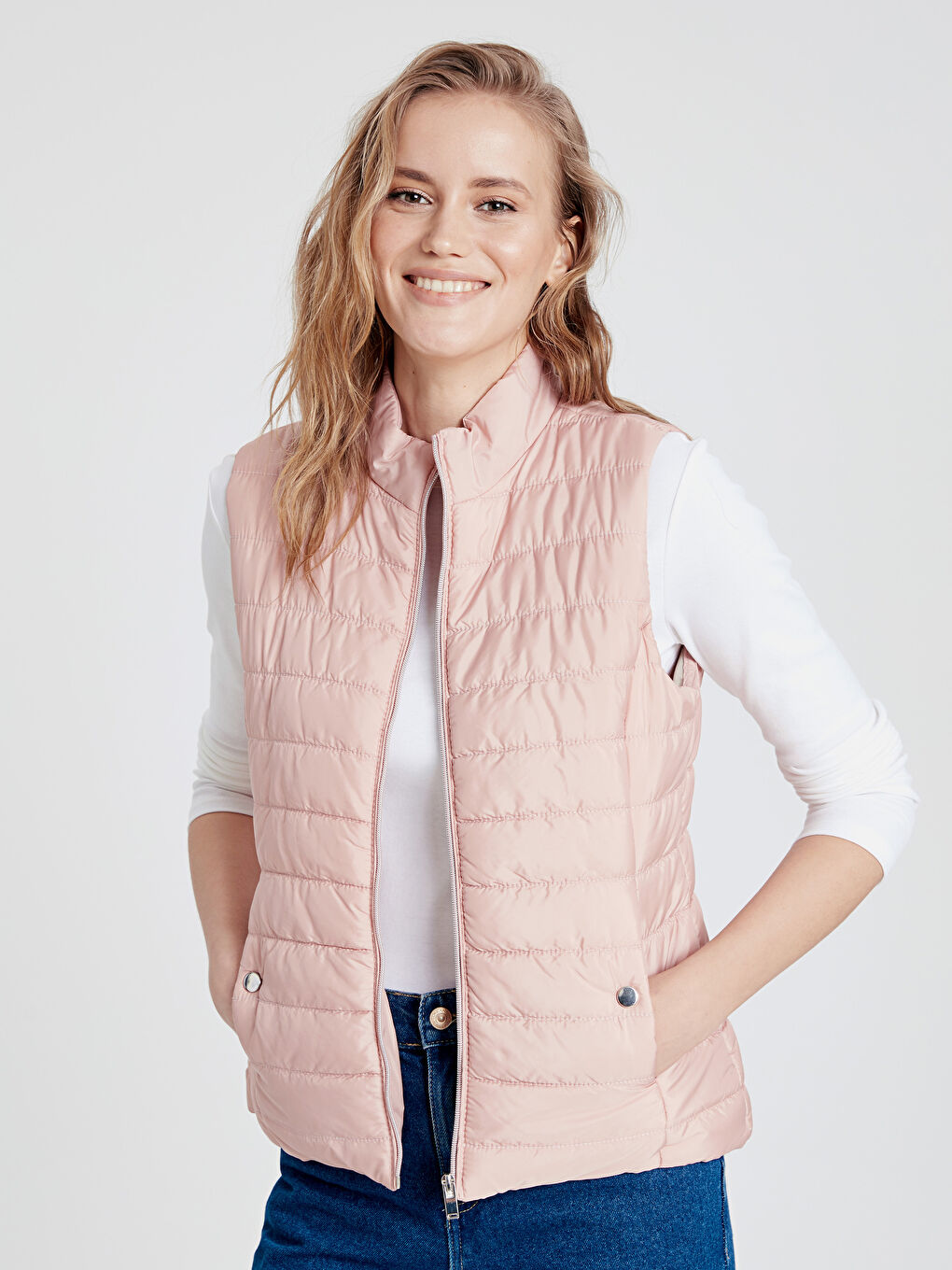 LCWAIKIKI Classic Frau ROSA Steppweste -9SU792Z8-FPZ