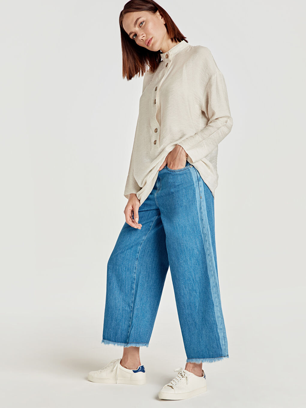 İndigo Standart Fit Kadın Jean-1