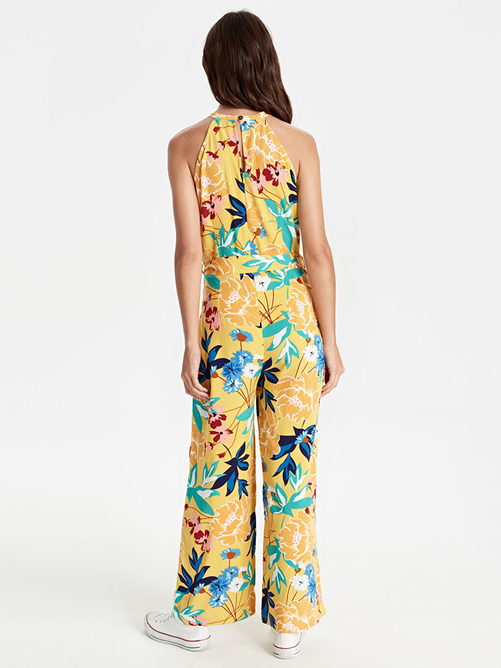 Sarı Kadın Kolsuz Tulum-2