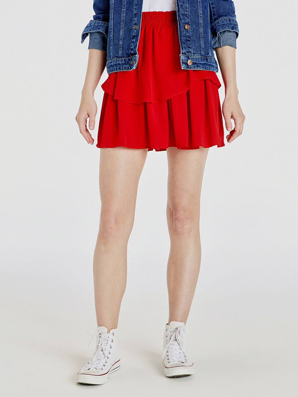Jupe  Rouge Femme-2