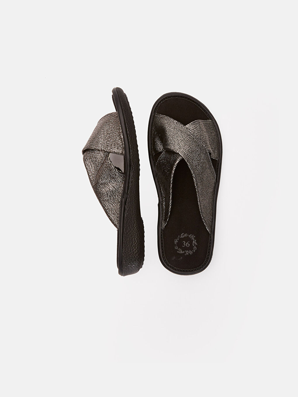 Gri Gümüş Terlik-1