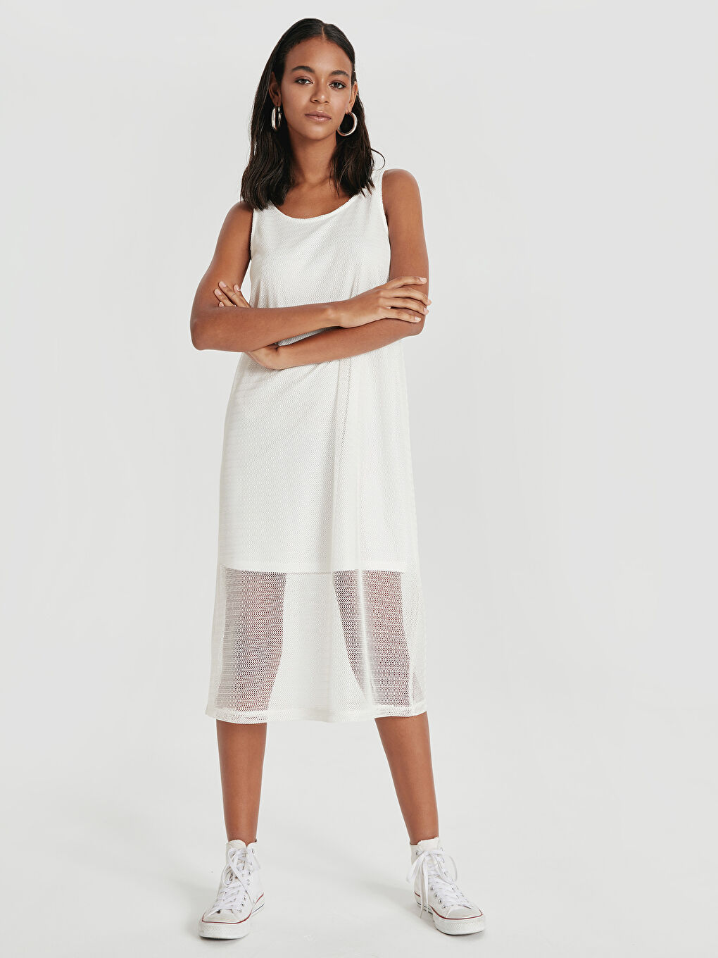 Women U Neck Strap Straight Dress