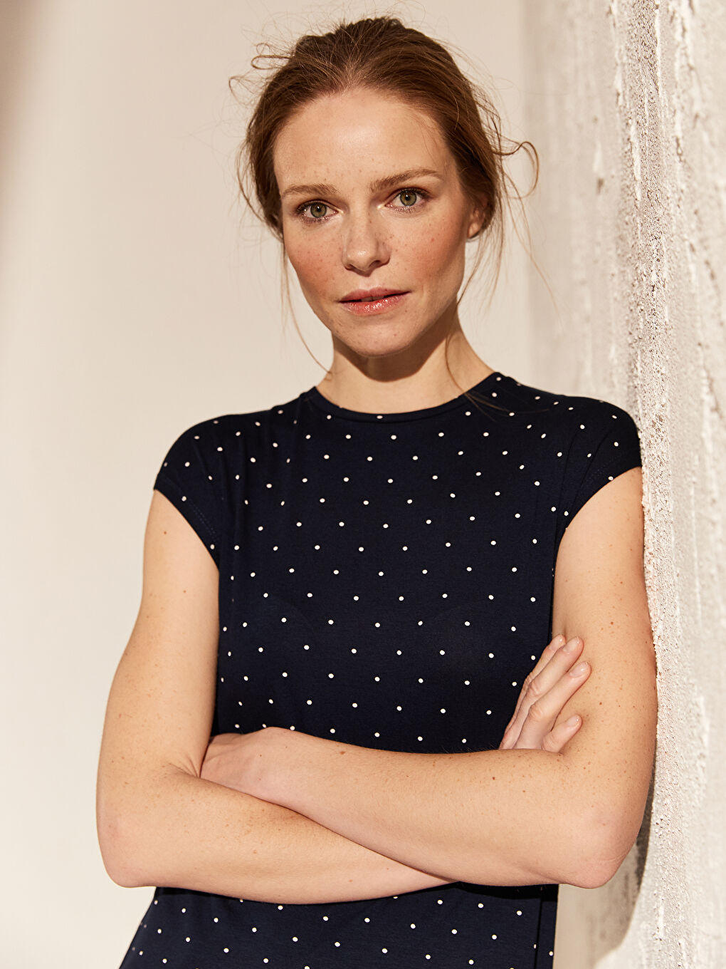 Lacivert Baskılı Tişört