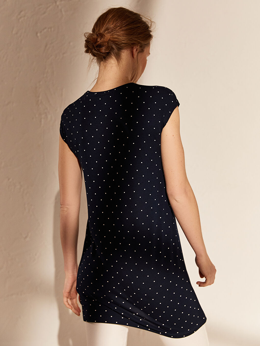 Lacivert Baskılı Tişört-3