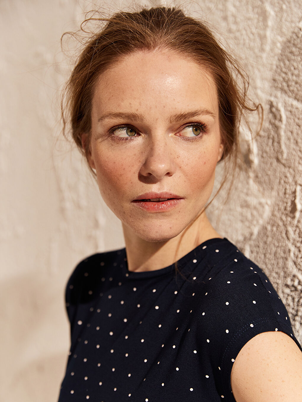 Lacivert Baskılı Tişört-4