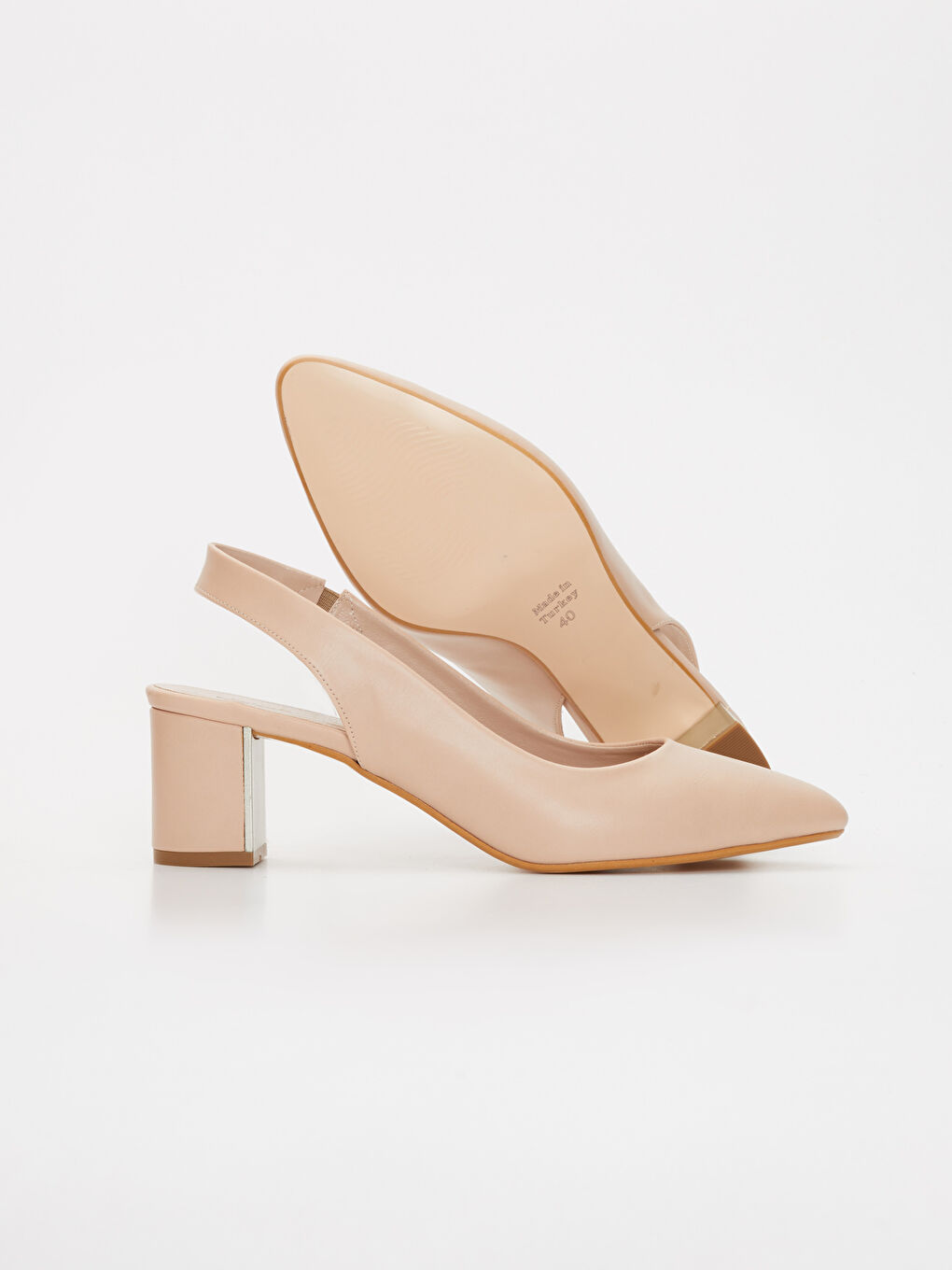 Pudra Pembe Topuklu Ayakkabı-2