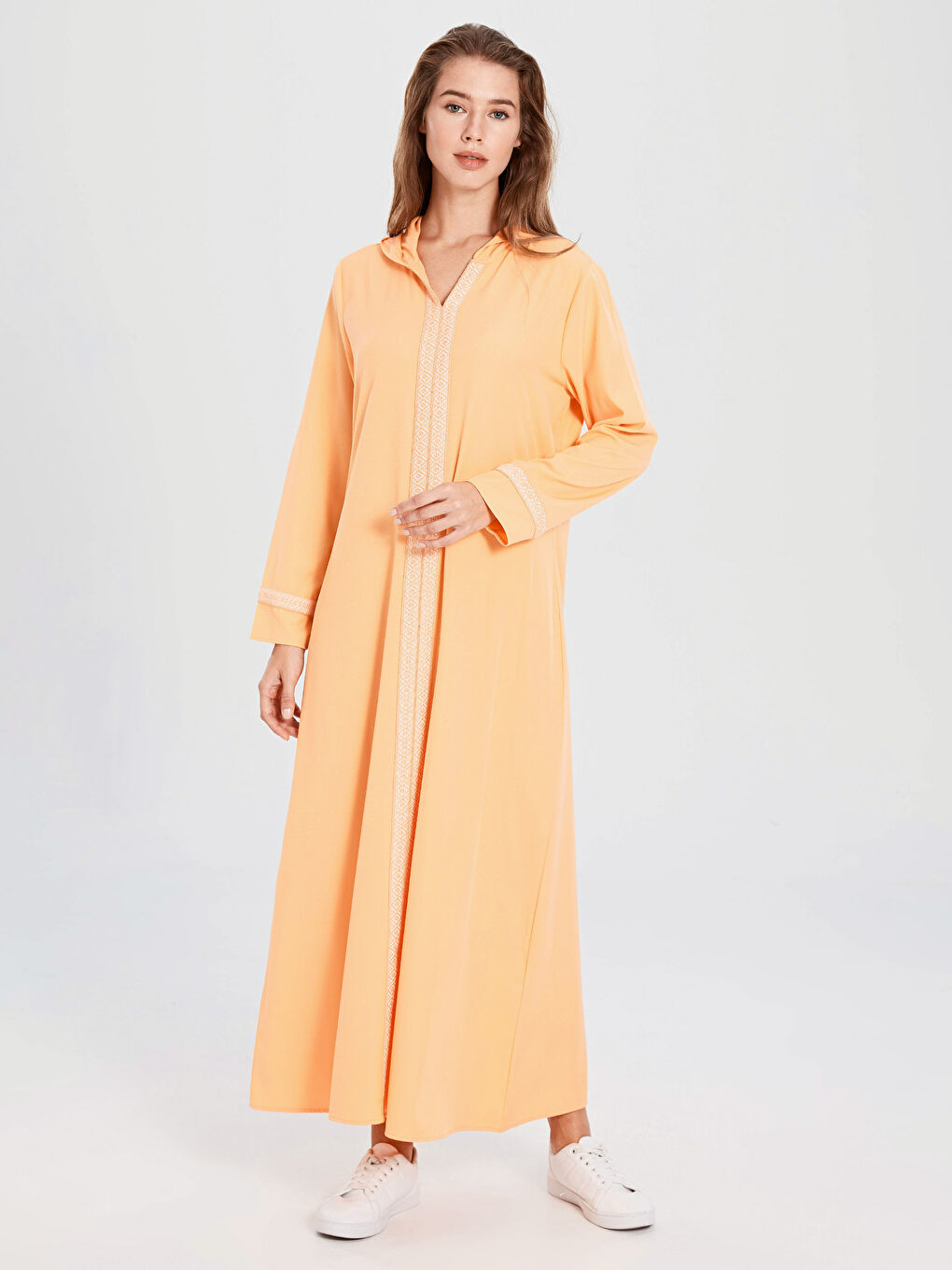 Standard Fit Long Sleeve Crepe Women's Dress-1