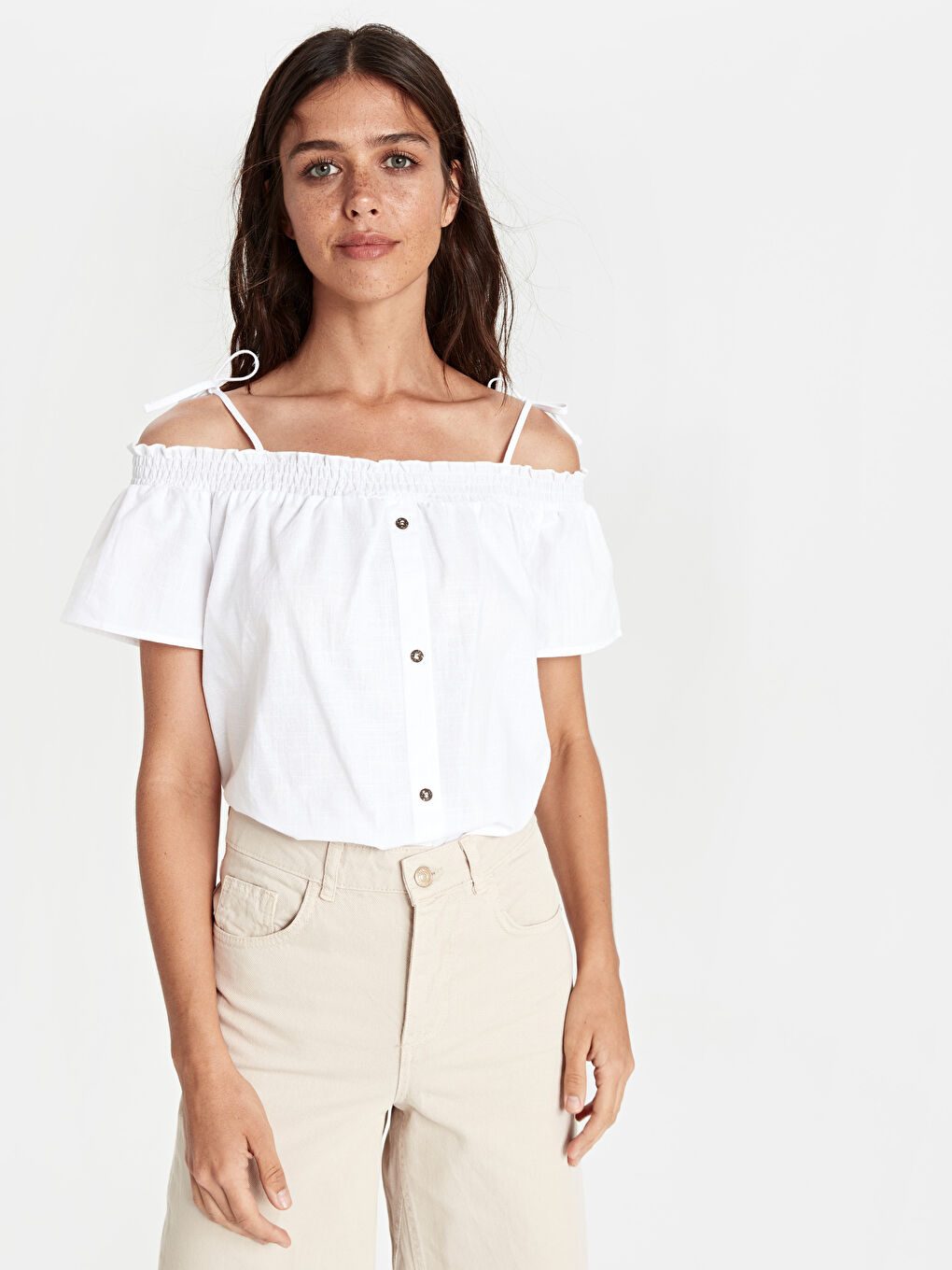 Blouse BLANC Femme-1