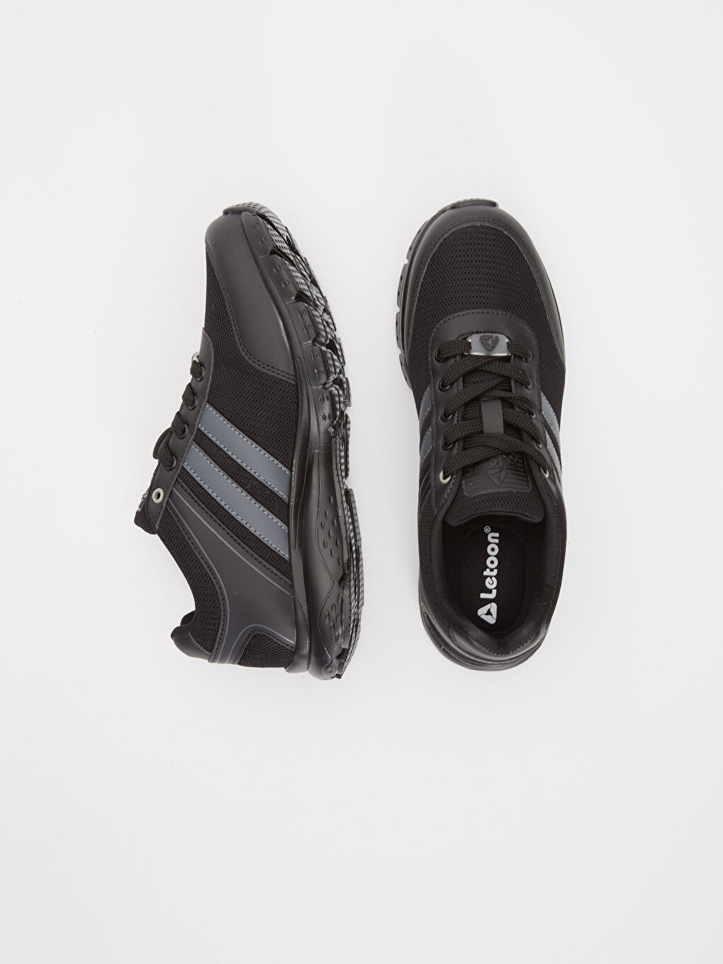 Siyah Kadın Bağcıklı Spor Ayakkabı-2