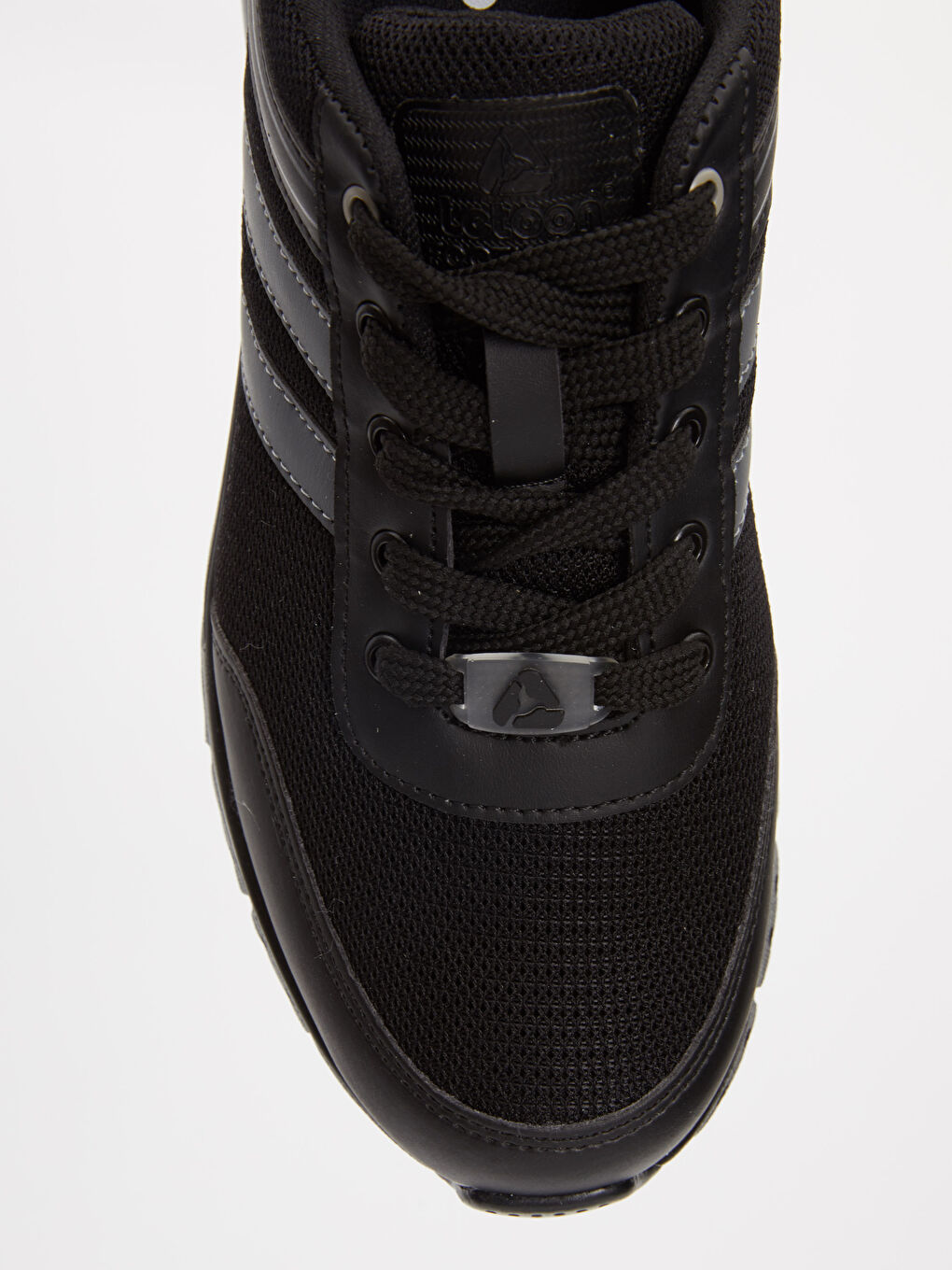 Siyah Kadın Bağcıklı Spor Ayakkabı-5