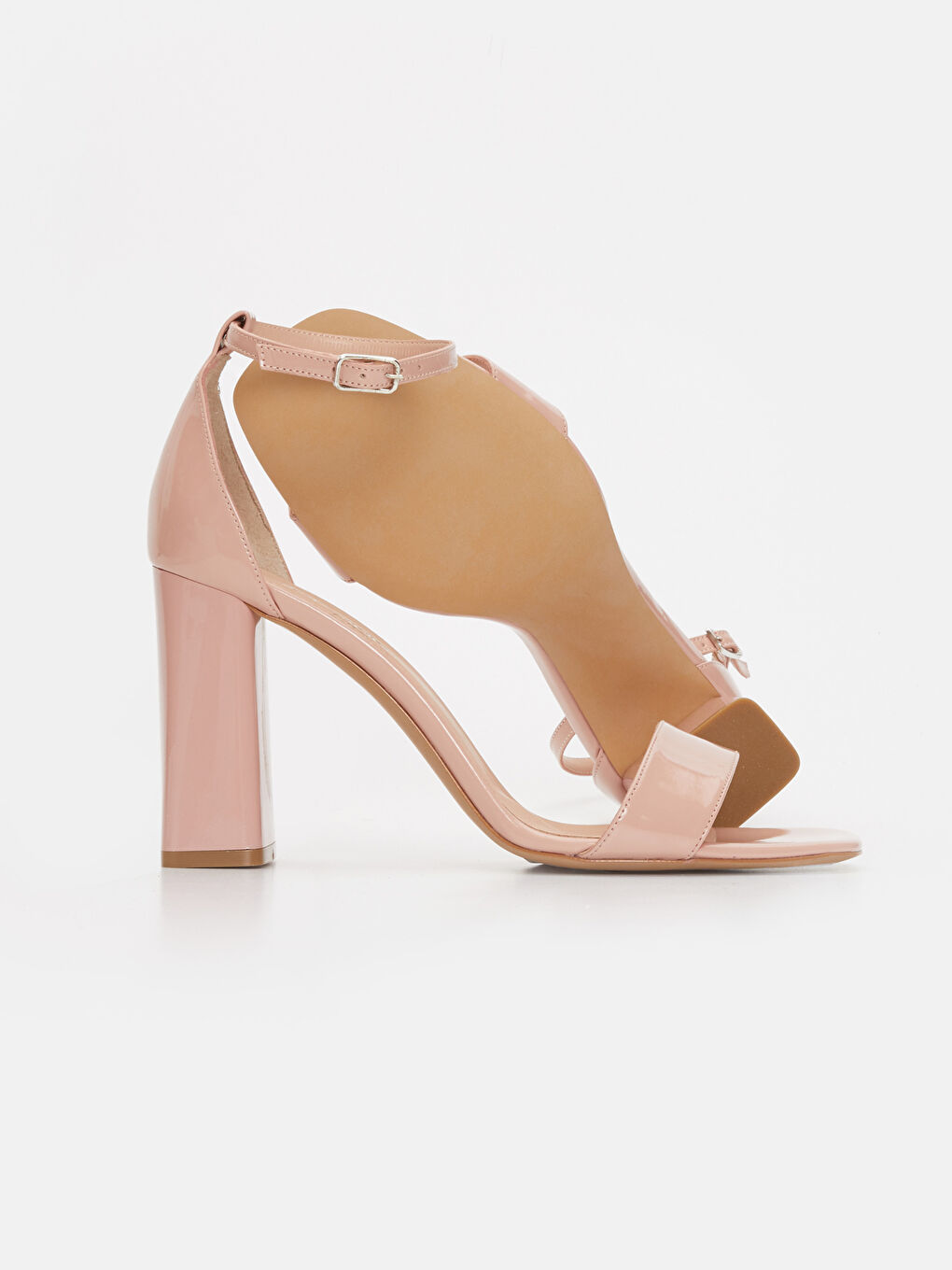 حذاء بكعب برتقالي نساء-2