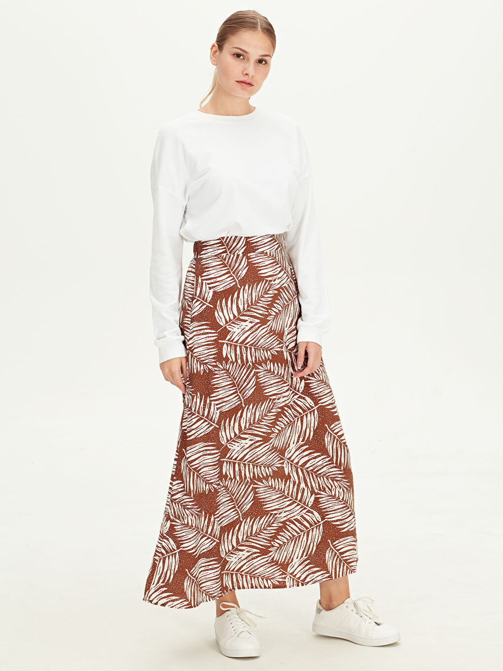 Kahverengi Kadın Etek-1