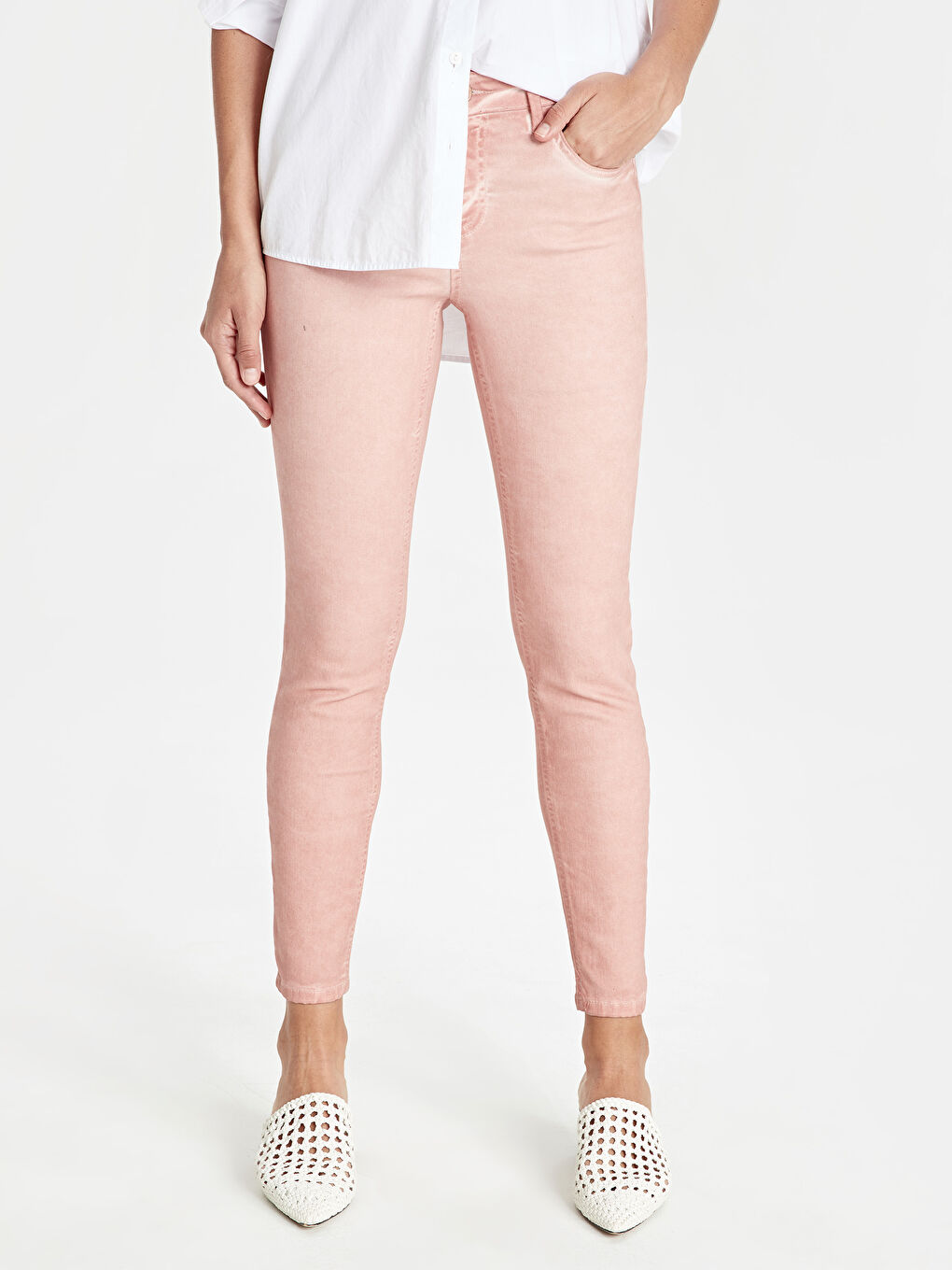 Turuncu Somon Jean Pantolon-2