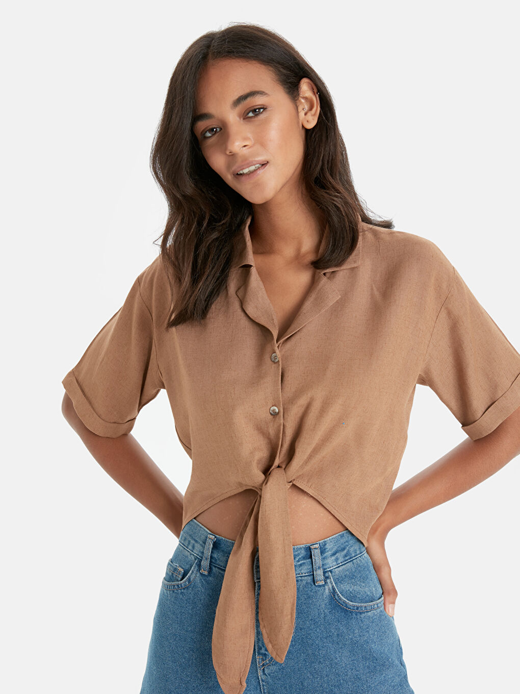 Açık Kahverengi Bluz