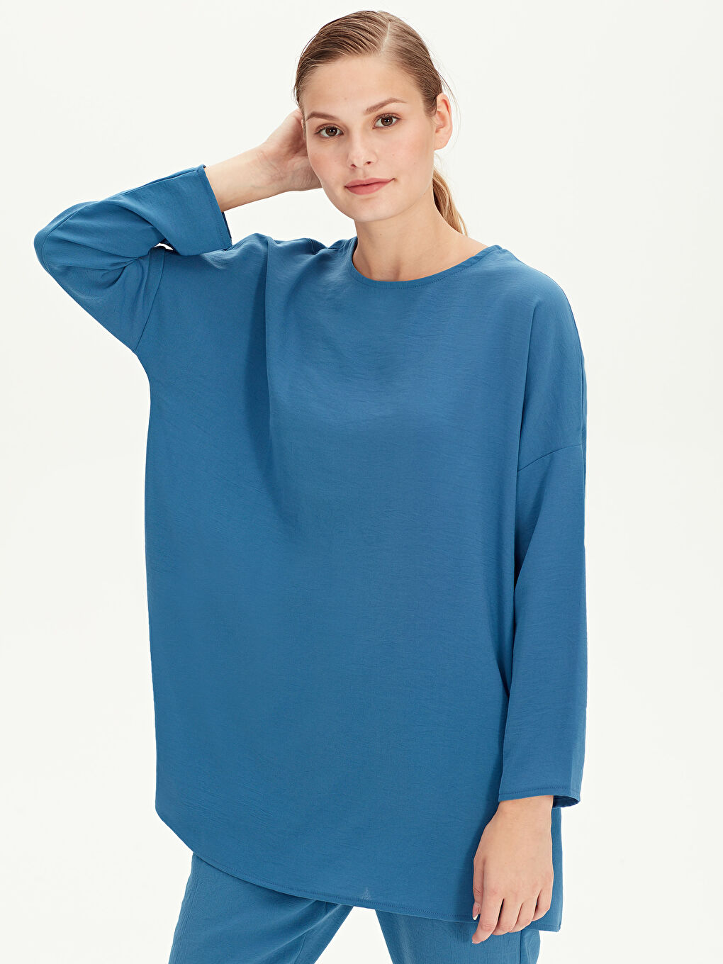 تونيك قميص نيلي امرأة