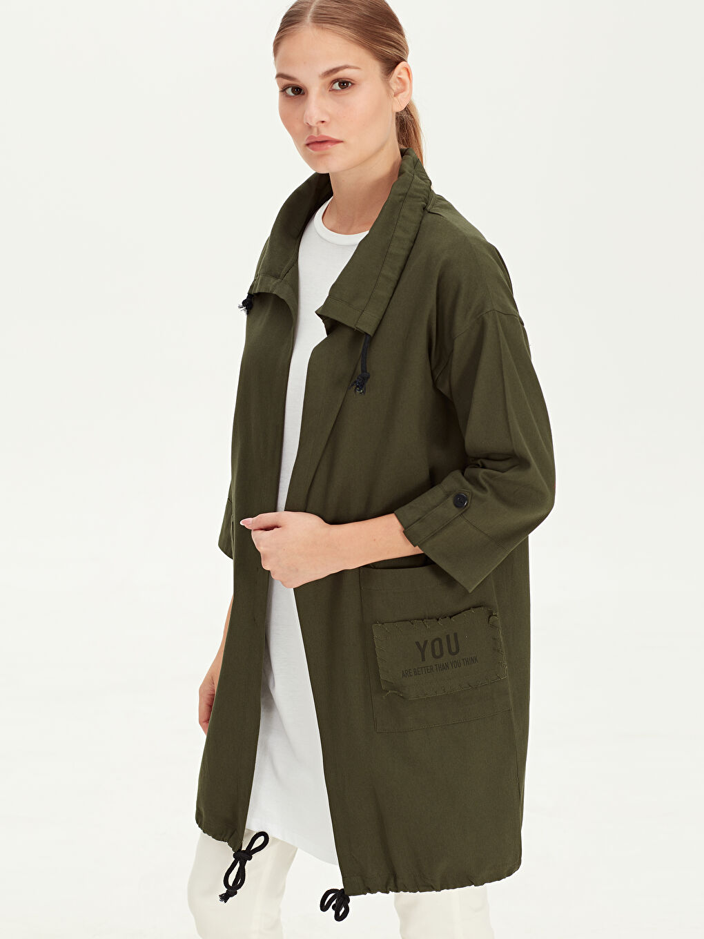 LCW Modest Frau KHAKI Jacke -9SC425Z8-CRR