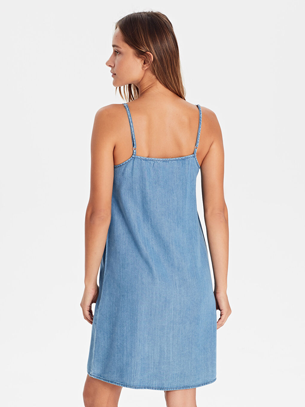 Strappy Women Jean Dress-2