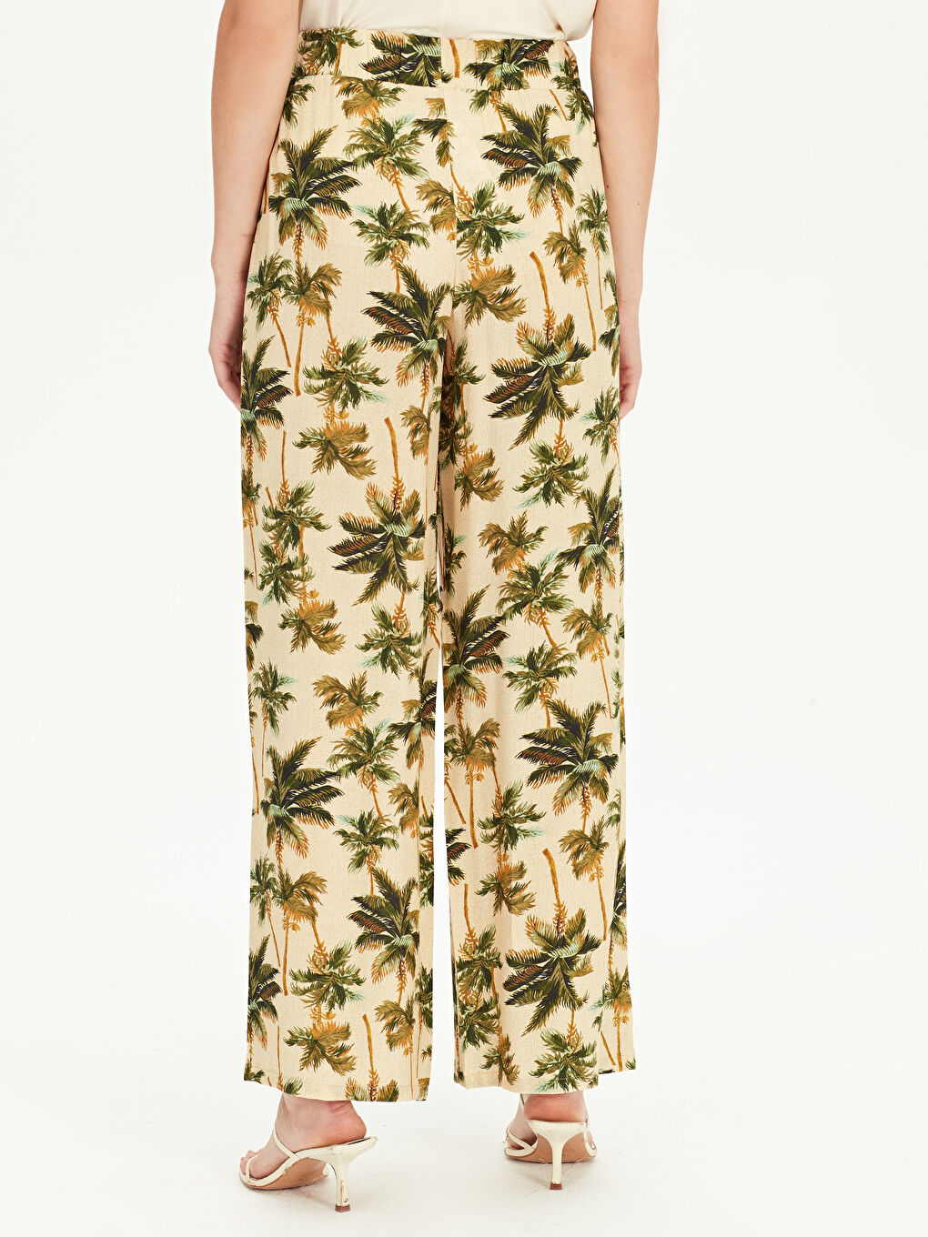 Figured Viscose Palazzo Pants-3