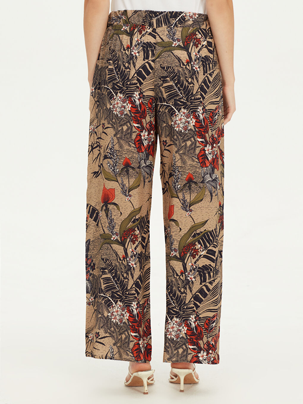Figured Viscose Palazzo Pants-3