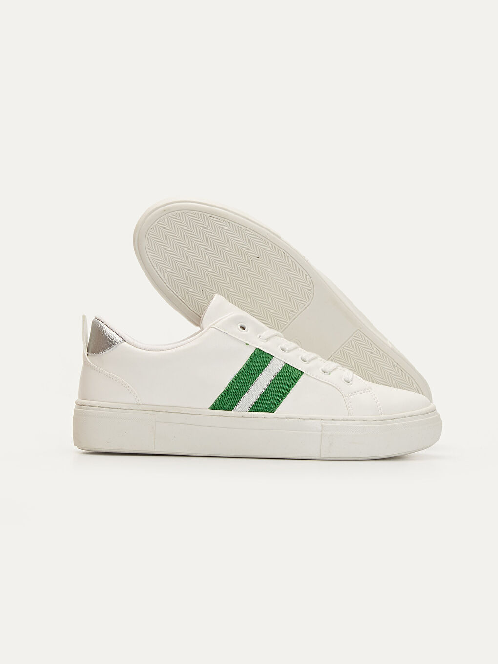 Beyaz Kadın Bağcıklı Spor Ayakkabı-2