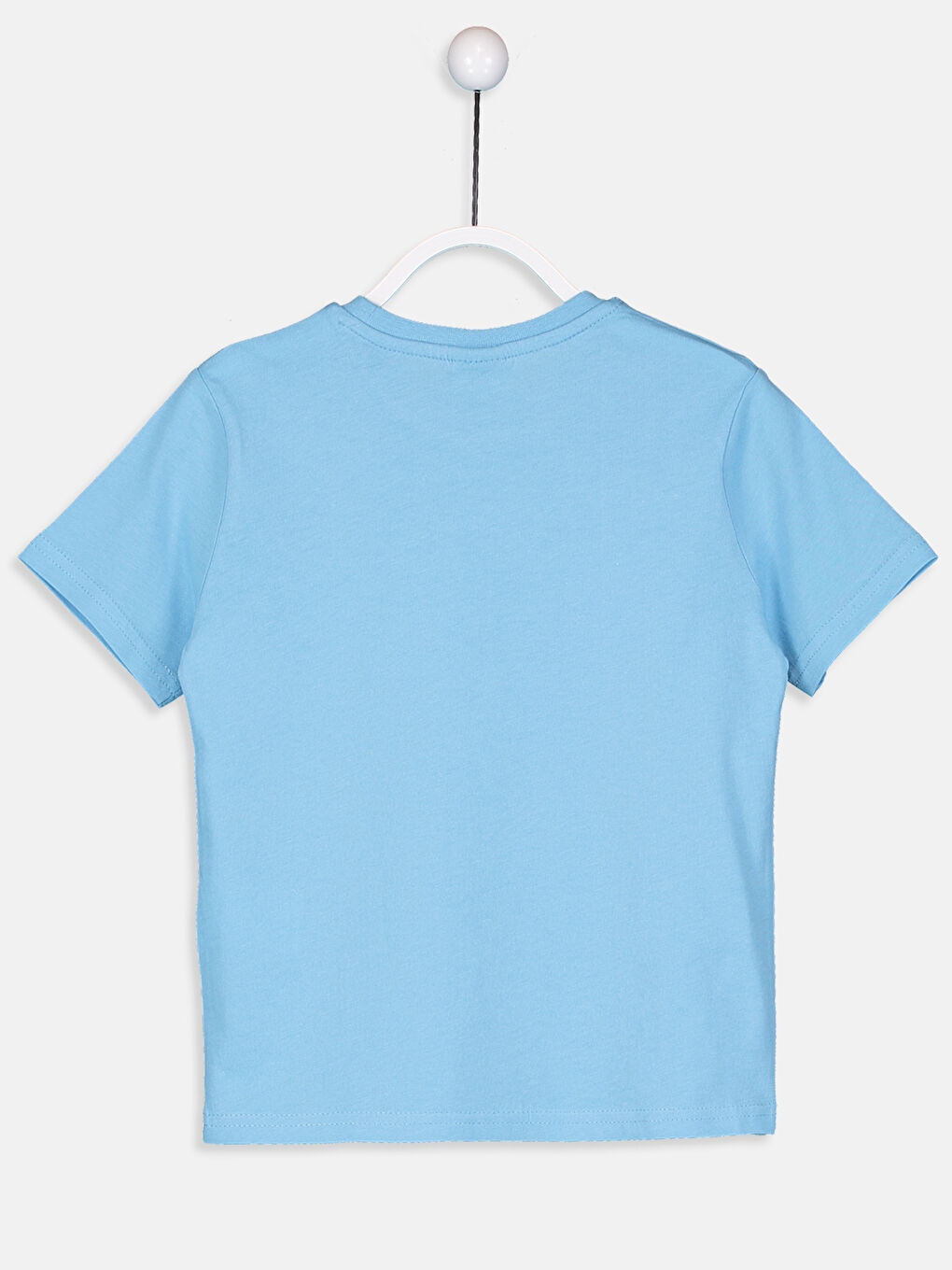 Mavi Bisiklet Yaka Baskılı Kısa Kollu Erkek Çocuk Tişört-2