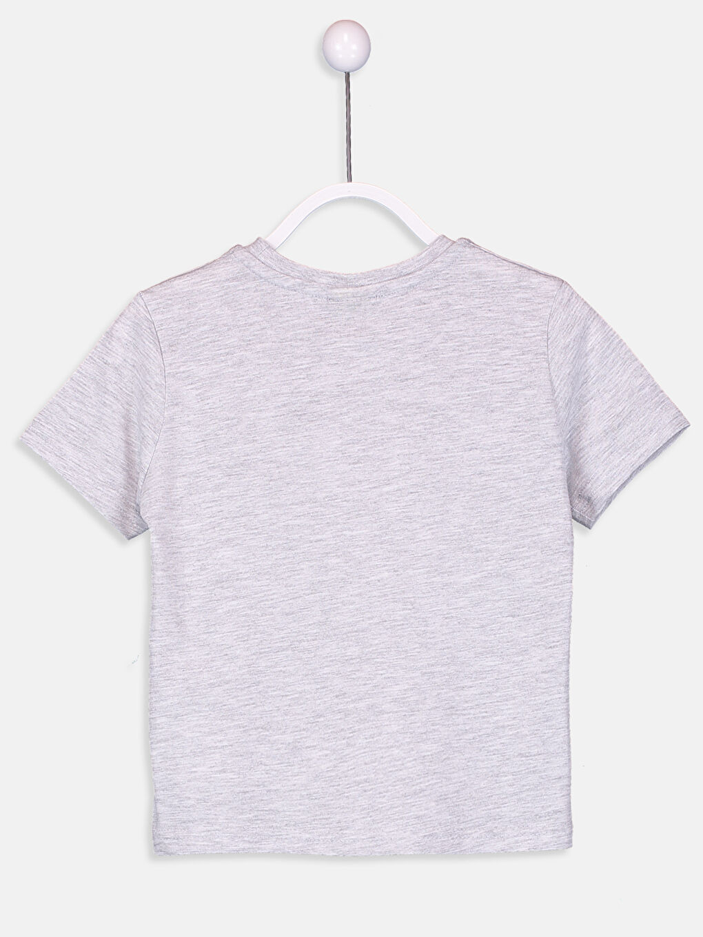 Açık Gri Melanj Tişört-1