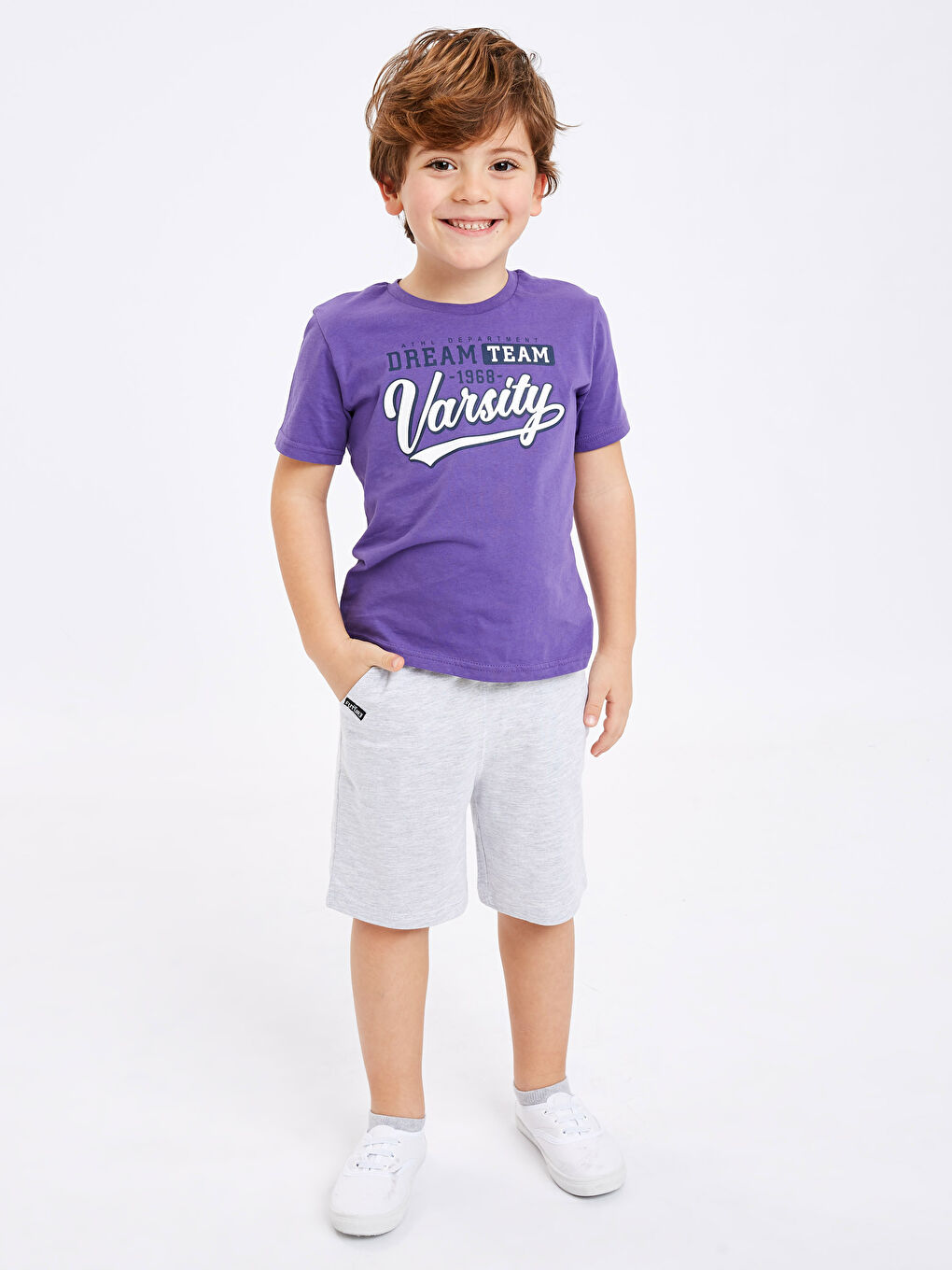 Шорти для хлопчика з еластичною резинкою на поясі