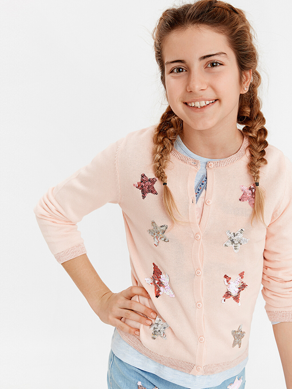 Girl Pink Cardigan