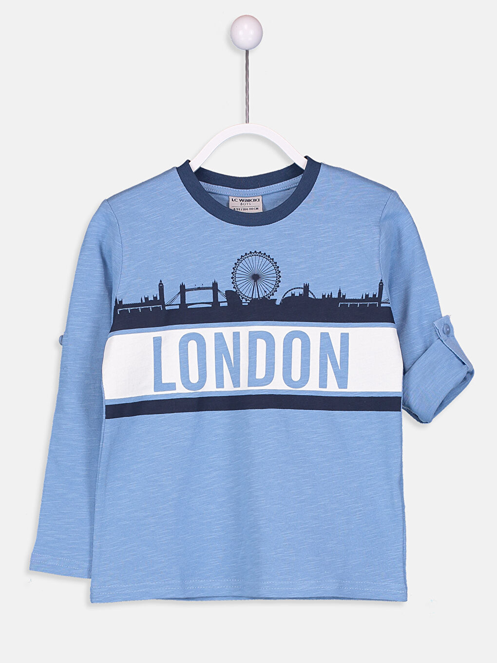 Футболка з довгим рукавом і принтом для хлопчиків з круглим вирізом горловини-2