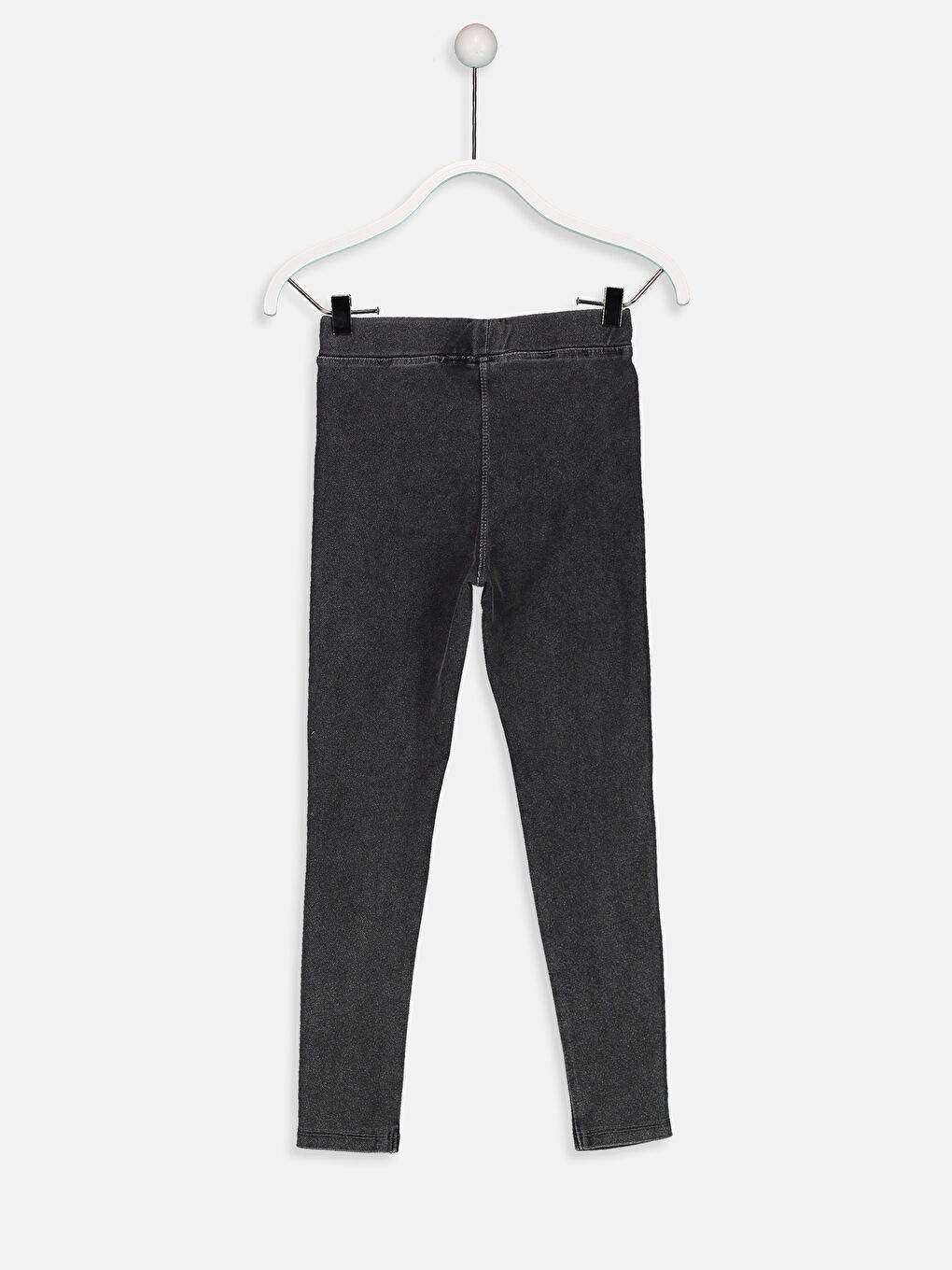 Antrasit Kız Çocuk Denim Görünümlü Tayt-1