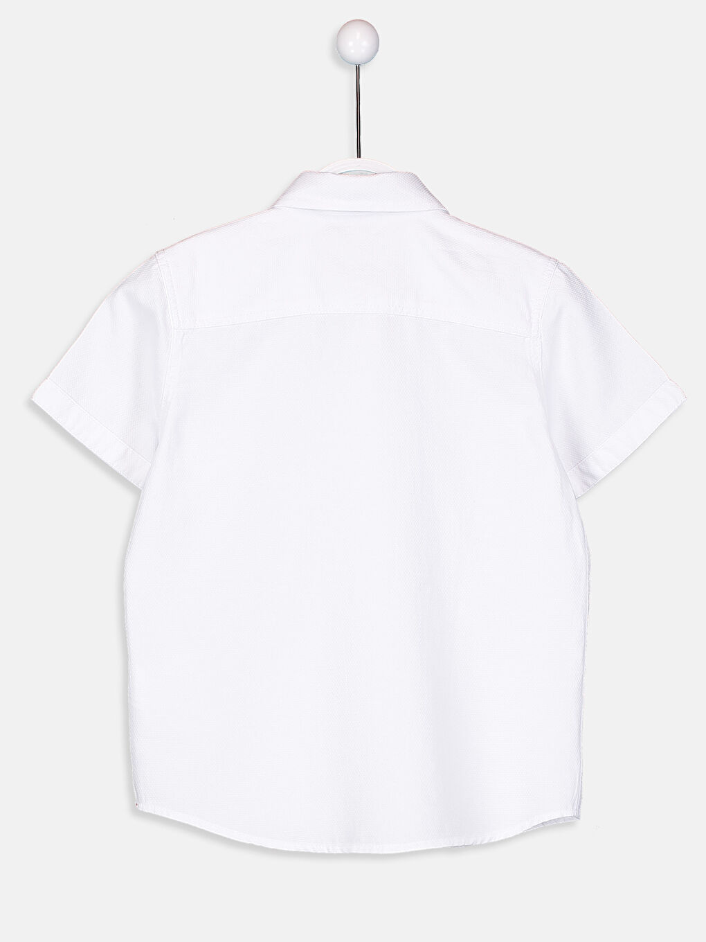 Cămașă Simplă cu Mânecă Scurtă și Cravată pentru Băieți-1