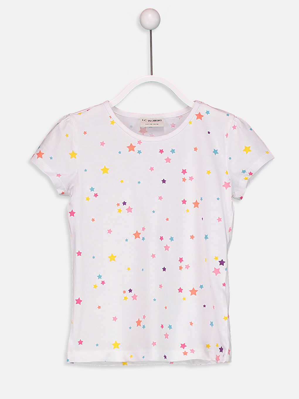 Pembe Bisiklet Yaka Kısa Kollu Kız Çocuk Tişört