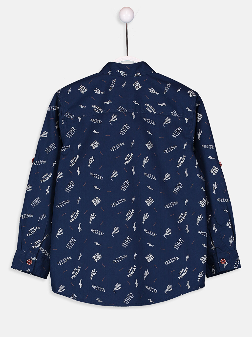 Lacivert Baskılı Gömlek-3