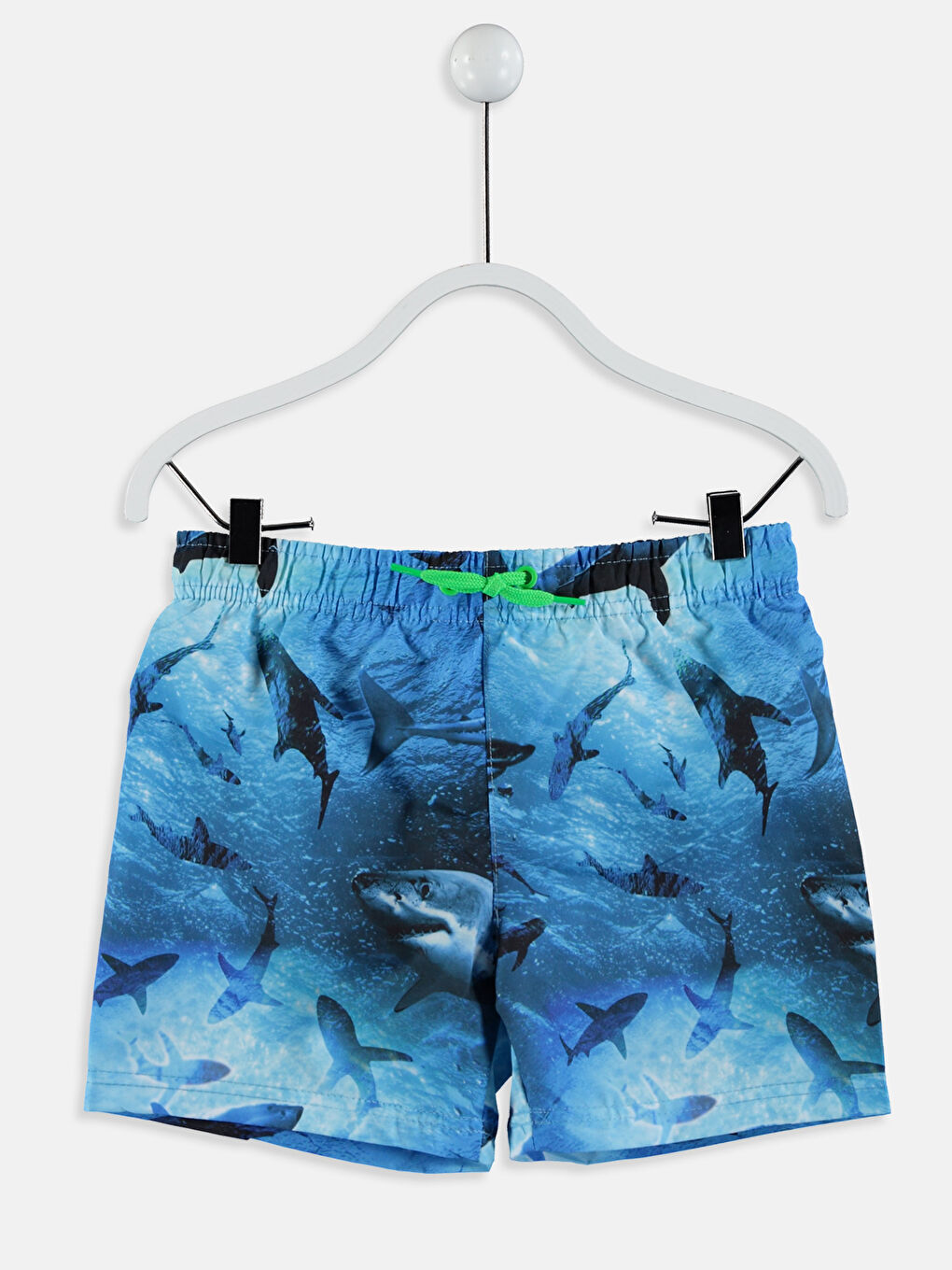 Mavi Baskılı Yüzme Şort