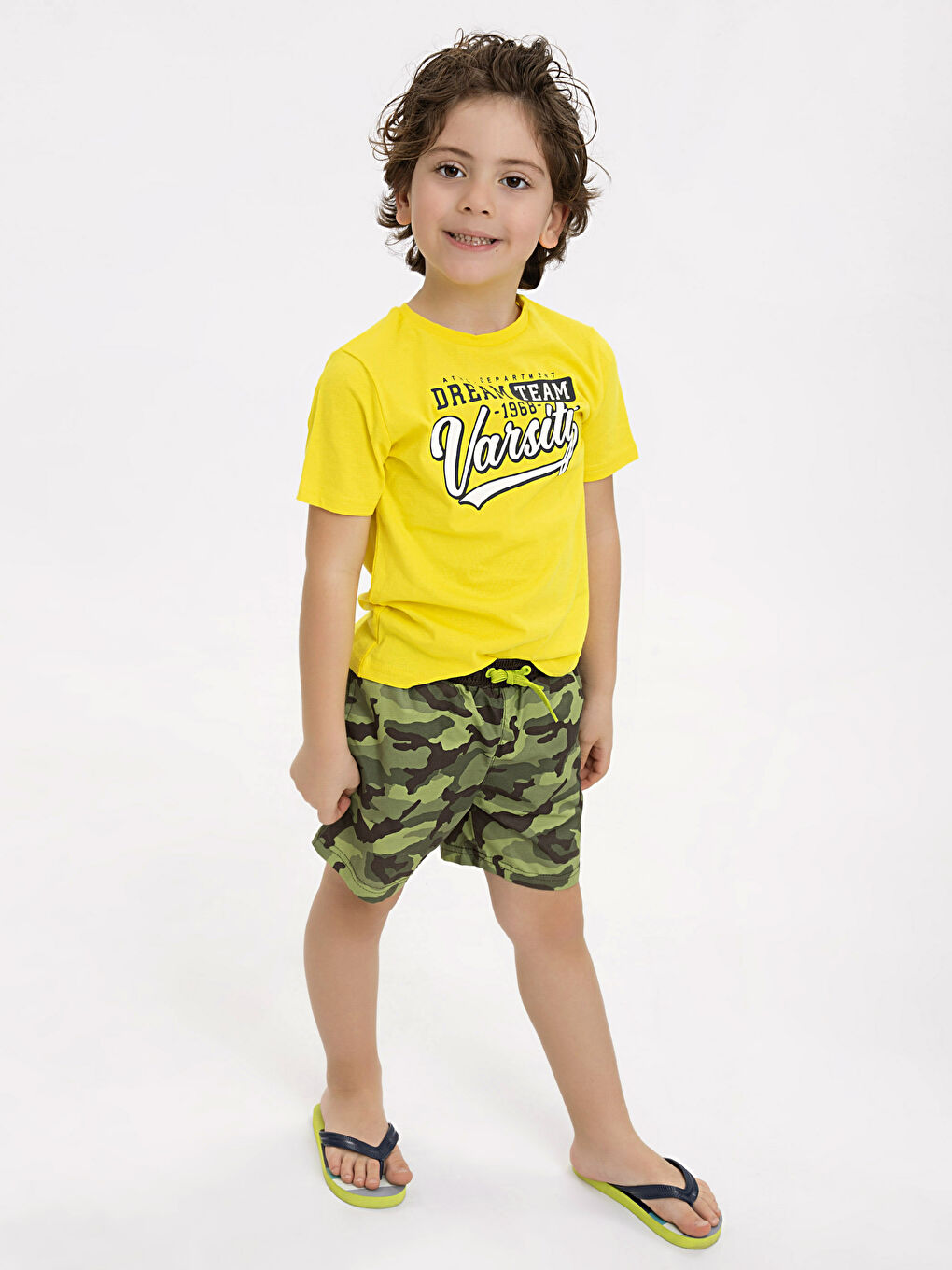 Haki Erkek Çocuk Deniz Şortu