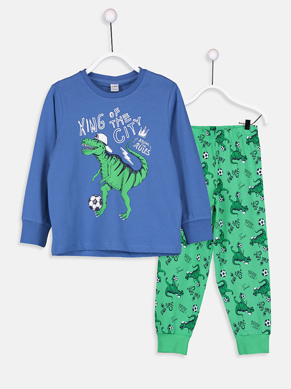 Orta Mavi Pijama Takım