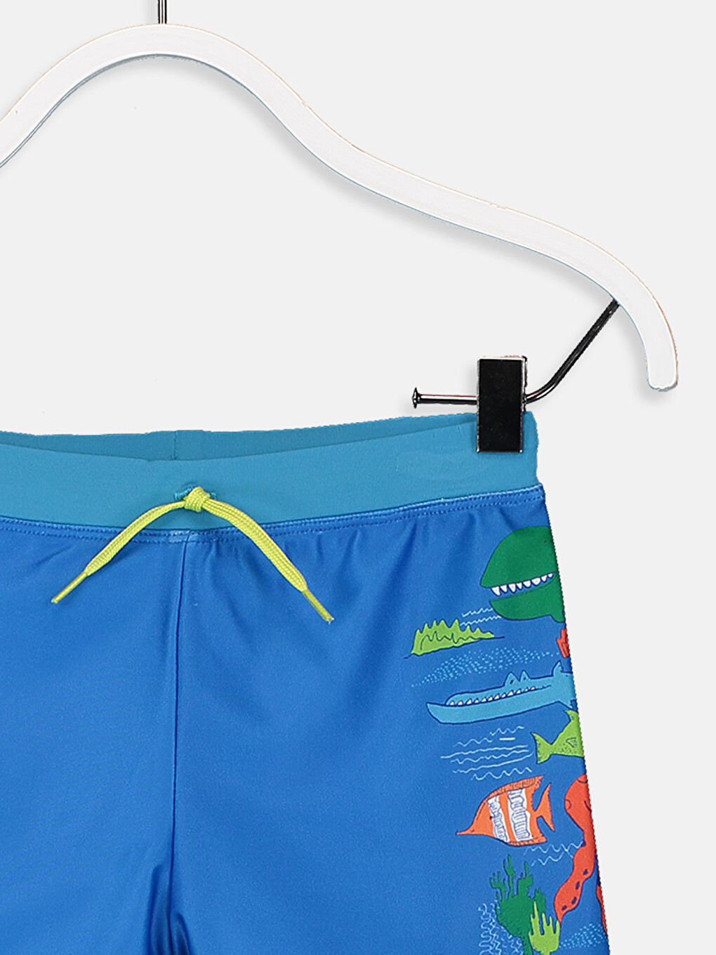 Mavi Beli Lastikli Baskılı Erkek Çocuk Boxer Mayo-2