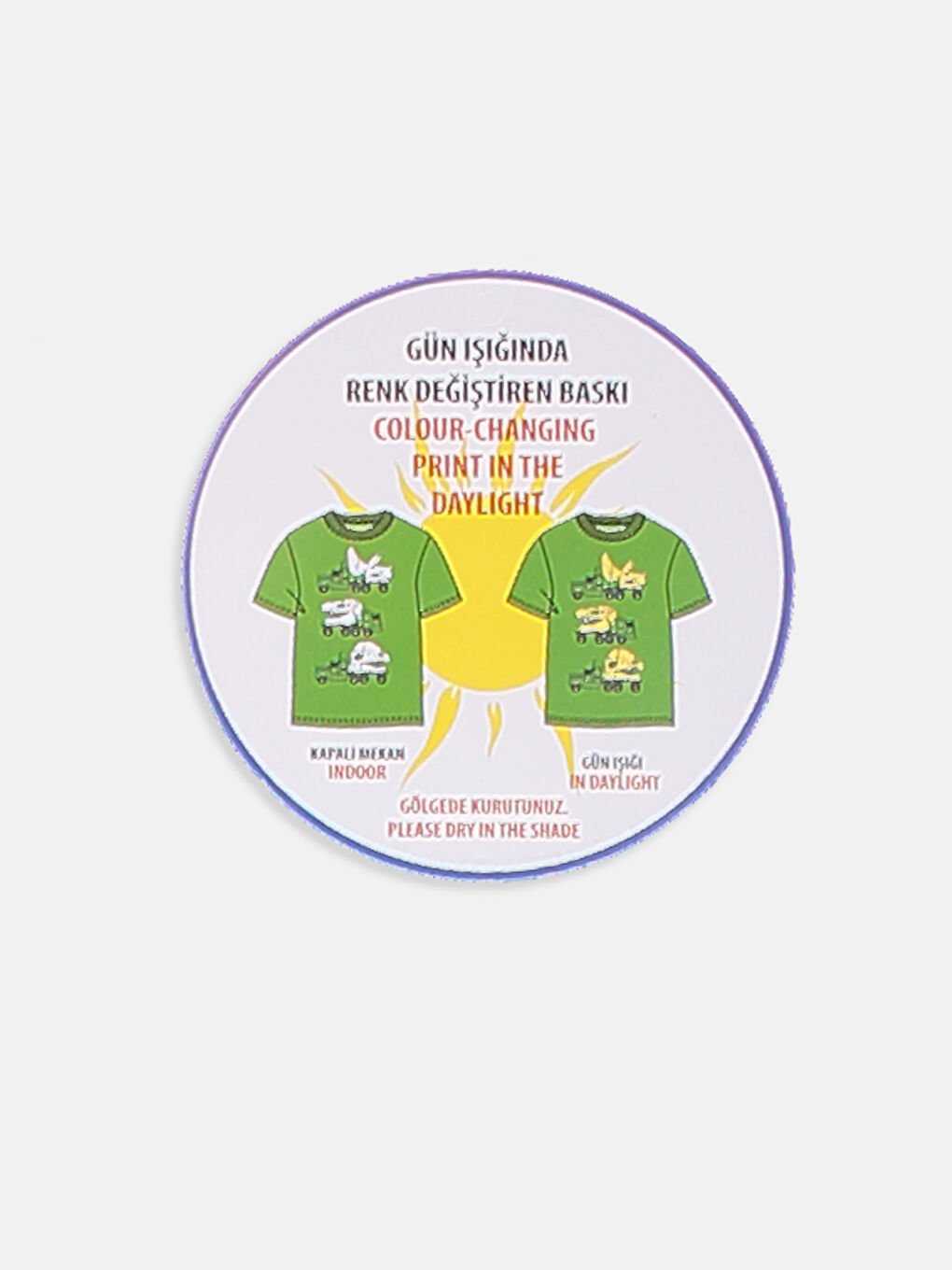 Yeşil Bisiklet Yaka Kısa Kollu Erkek Çocuk Tişört-3