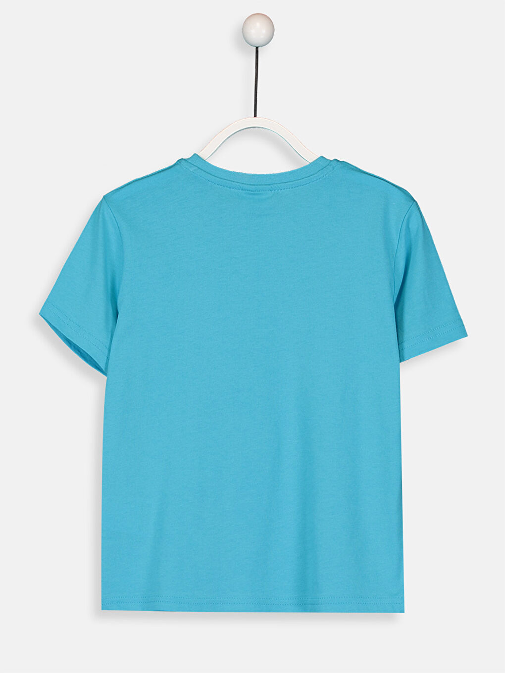 Turkuaz Bisiklet Yaka Kısa Kollu Erkek Çocuk Tişört-1