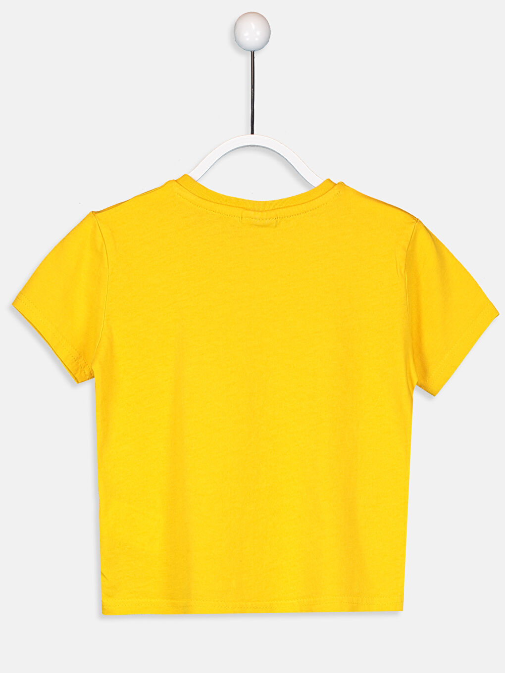 Sarı Bisiklet Yaka Kısa Kollu Erkek Çocuk Tişört-1