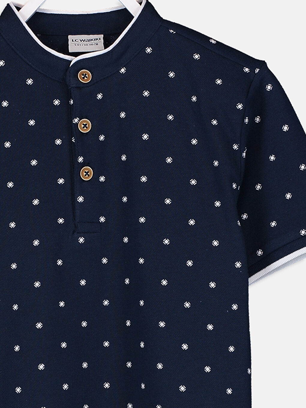 Koyu Lacivert Baskılı Tişört-2