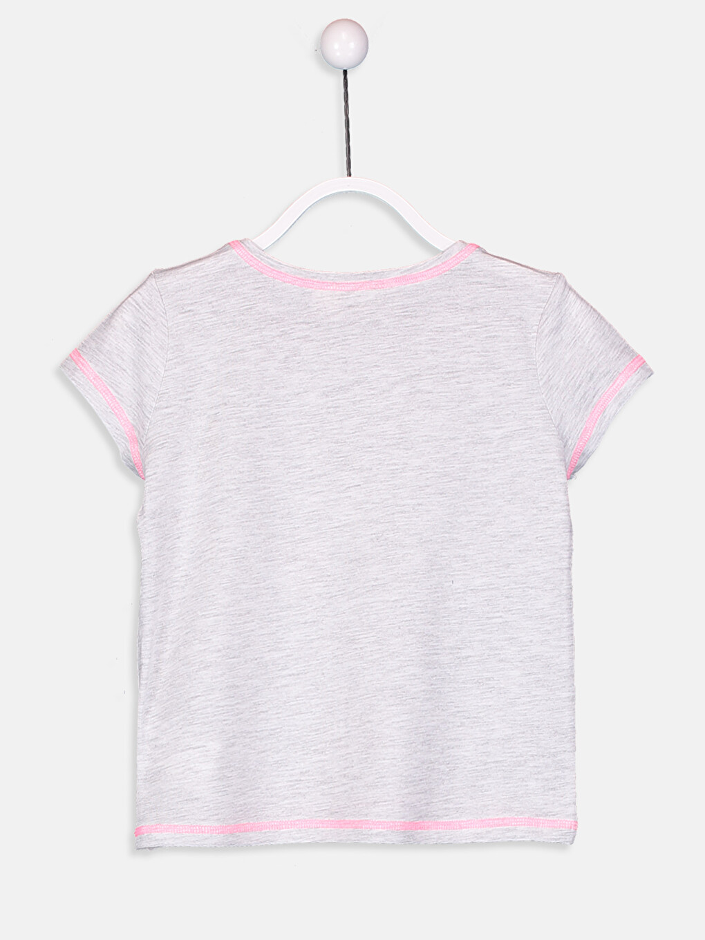 Crew Neck Short Sleeve Girls' T-Shirt-2