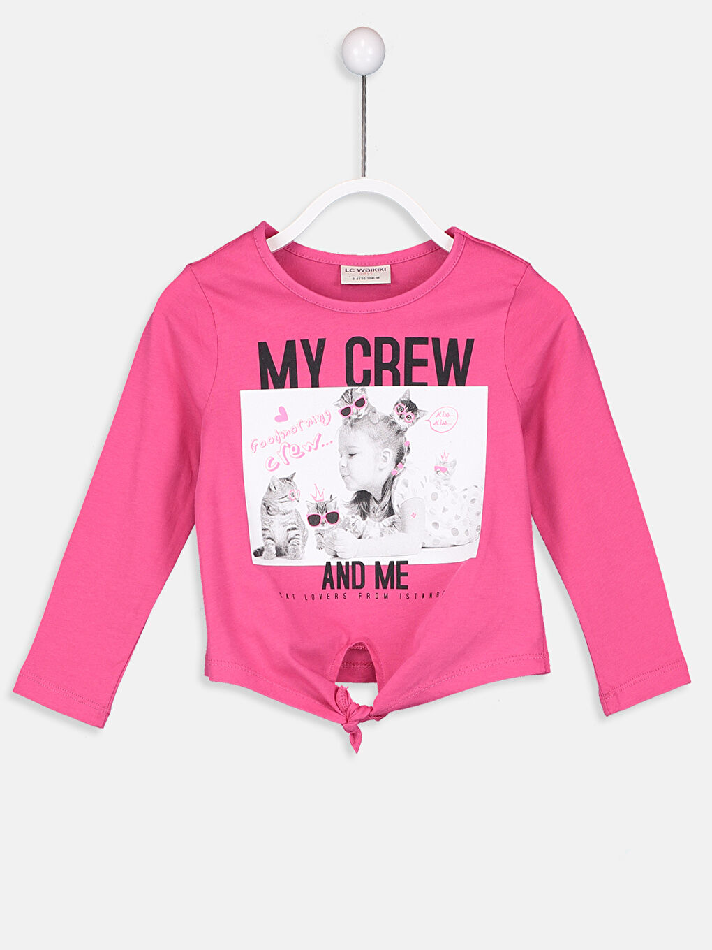 T-shirt à Manches Longues pour Filles avec Col Rond