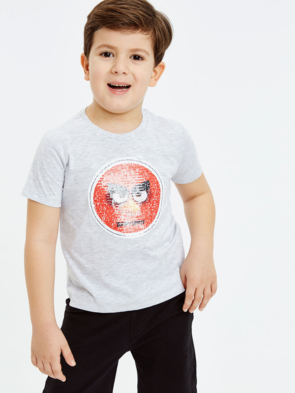 Boy’s Angry Birds Double-Sided Sequined T-Shirt
