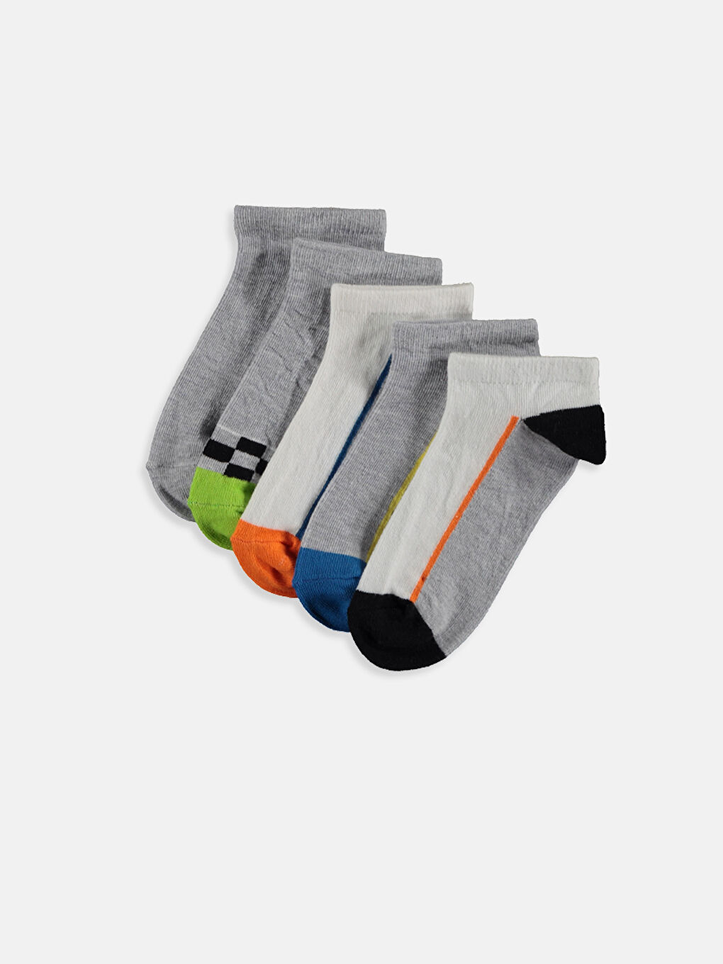 Karışık Renk İpliği Boyalı Patik Çorap