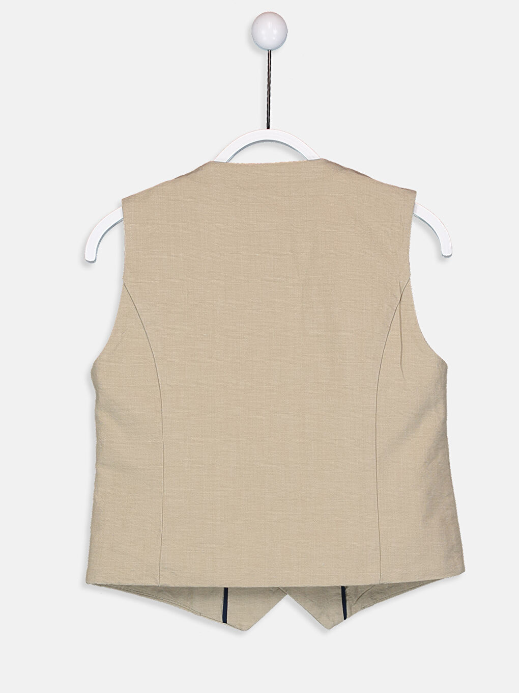 Haki V Yaka Pamuklu Erkek Çocuk Yelek-2