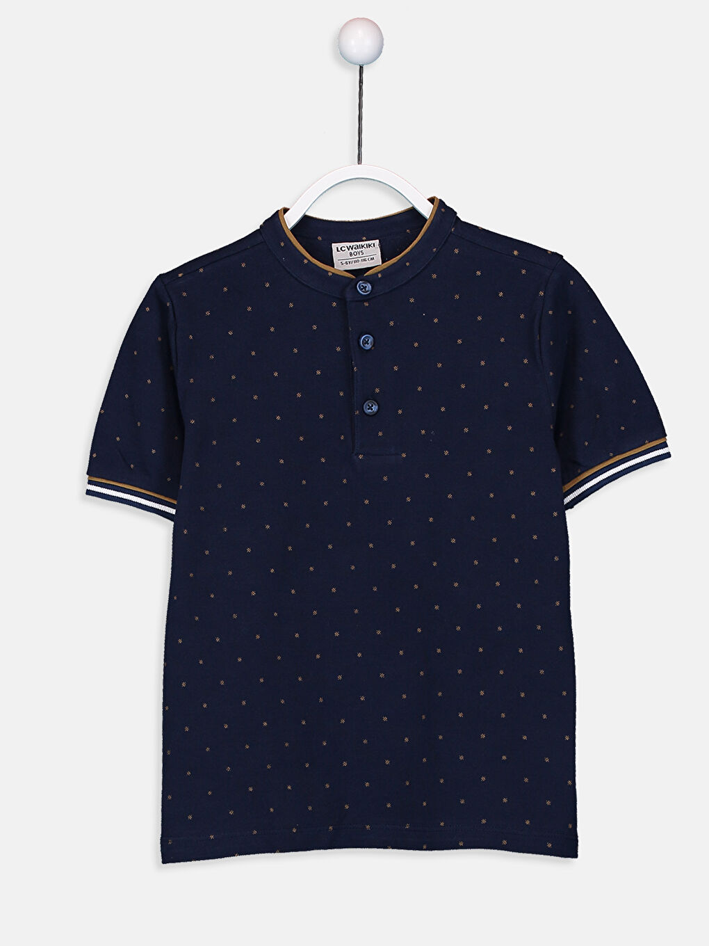 Lacivert Baskılı Tişört-1