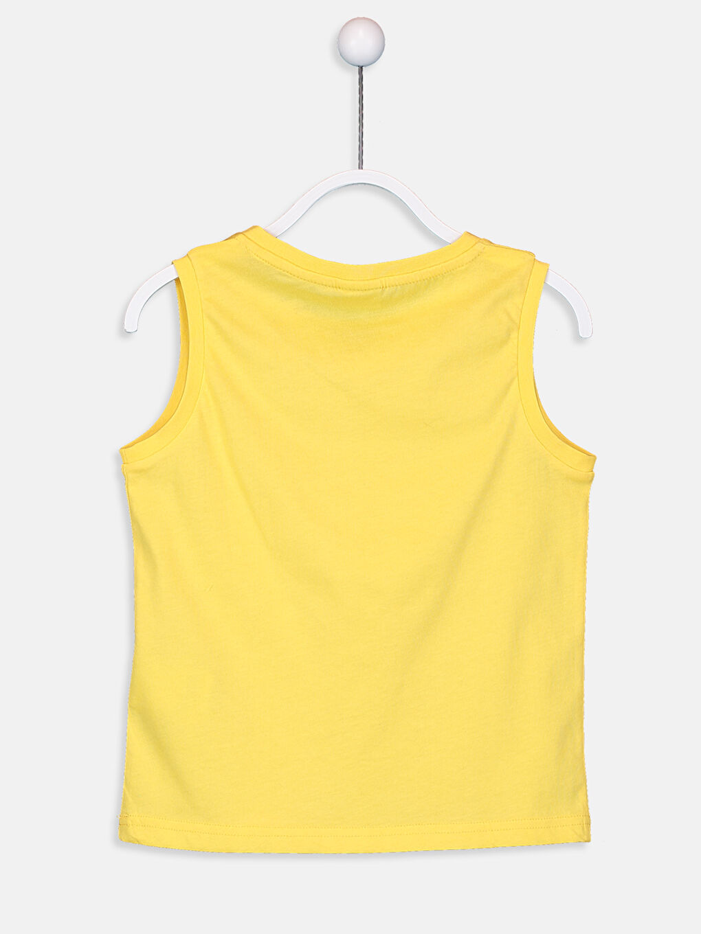 Sarı V Yaka Baskılı Pamuklu Erkek Çocuk Atlet-1